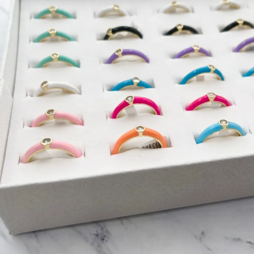 Punto Luce-36Pz Anelli Smaltati Regolabili - AMR-426-42