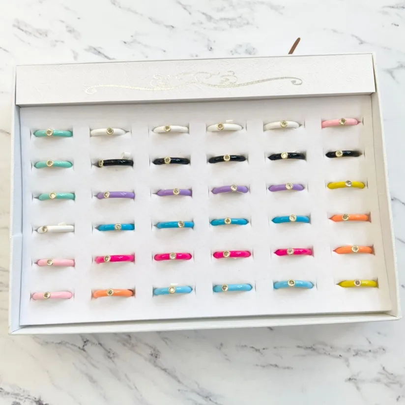 Punto Luce-36Pz Anelli Smaltati Regolabili - AMR-426-71