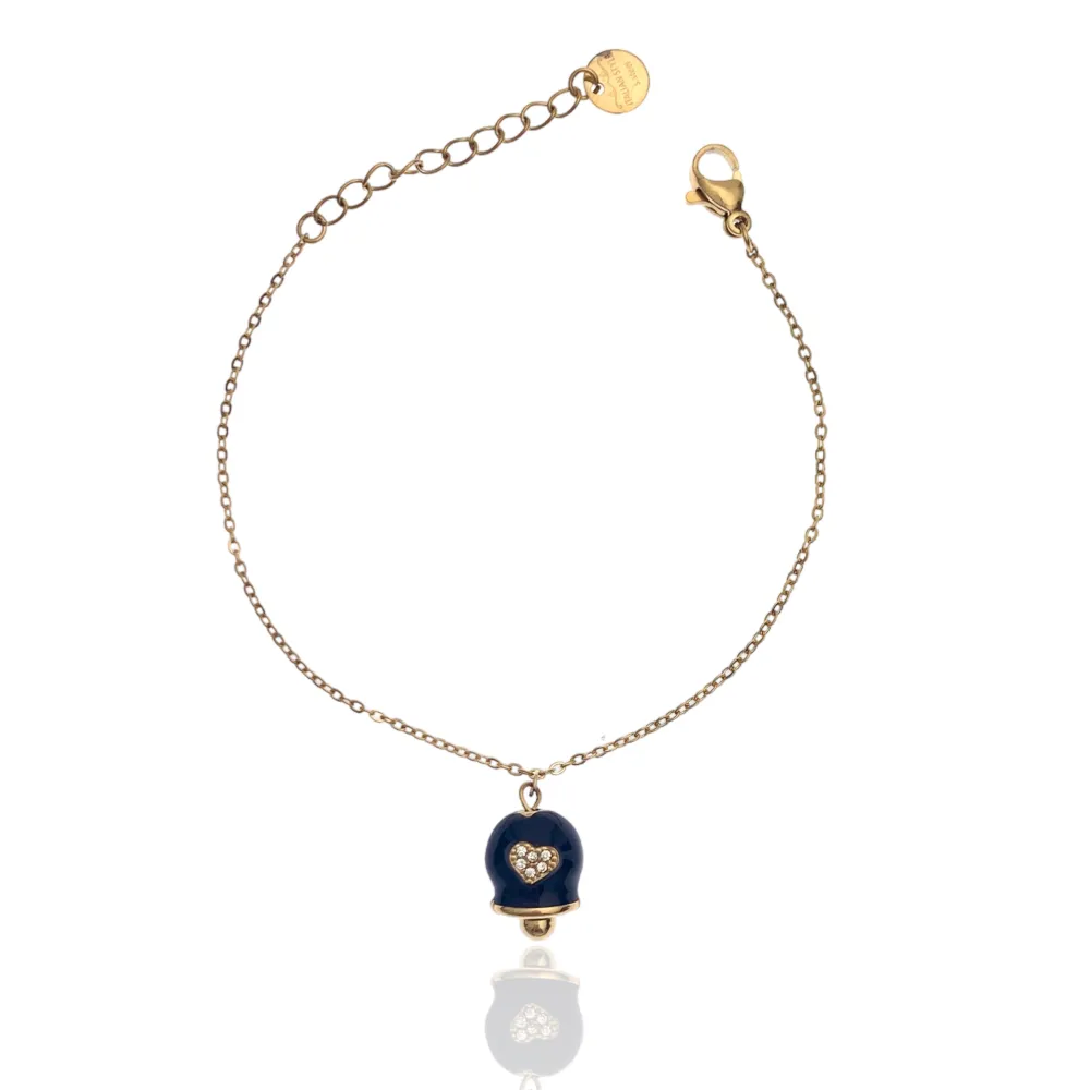 Campanello Smaltato-Bracciale in Acciaio con Chiusura - BAC-103-AA2699B