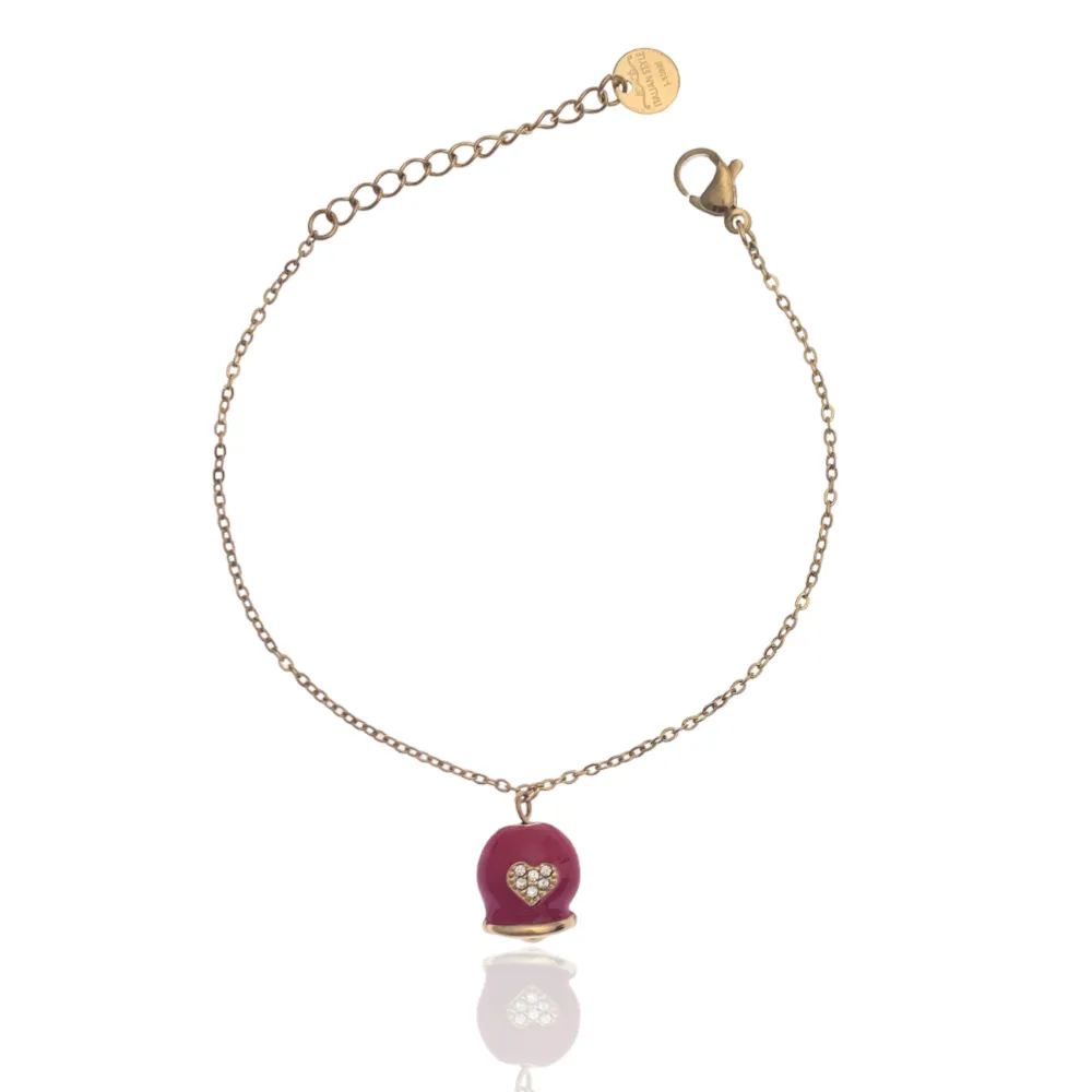 Campanello Smaltato-Bracciale in Acciaio con Chiusura - BAC-103-AA2699B