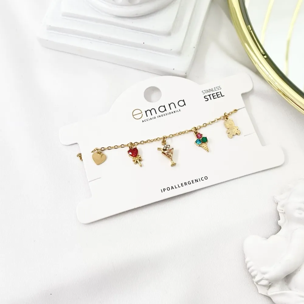 Orsetto Gelato -Bracciale in Acciaio con Chiusura - BAC-103-AA2754B