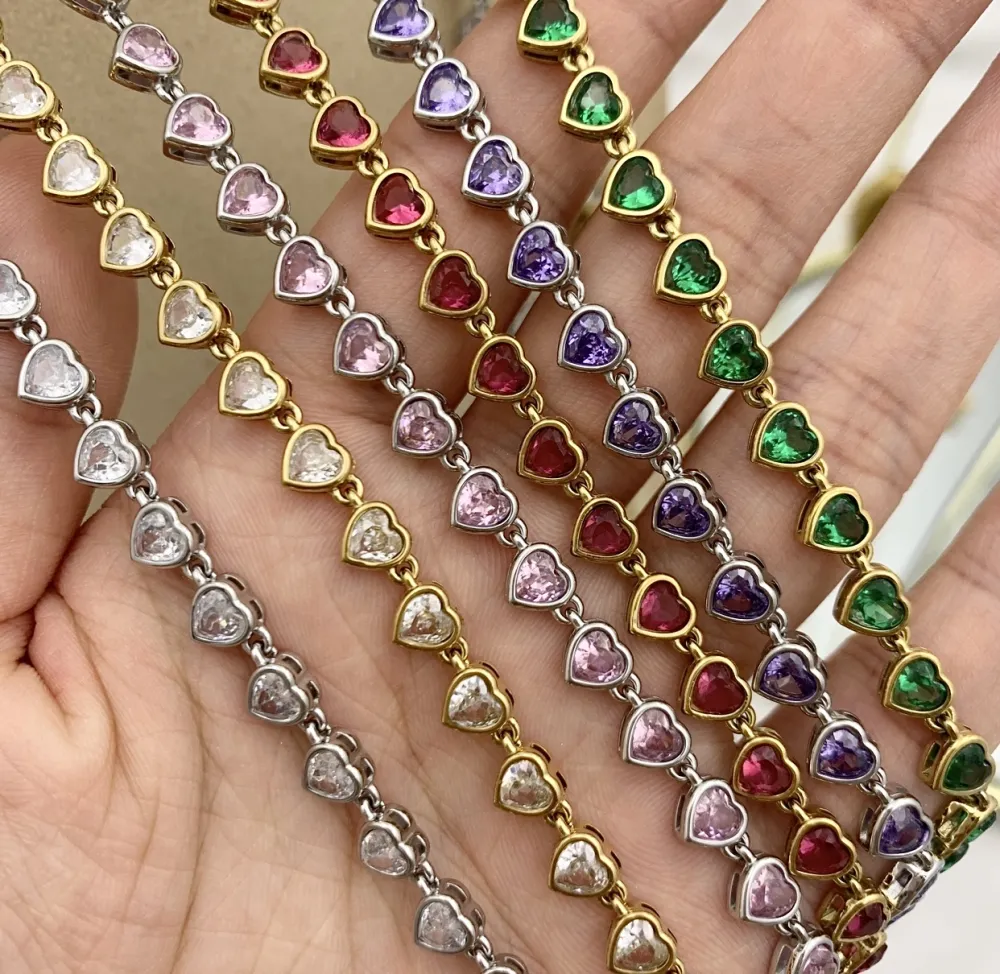 Cipollina Cuore-Bracciale in Acciaio - BAC-103-AA3403B