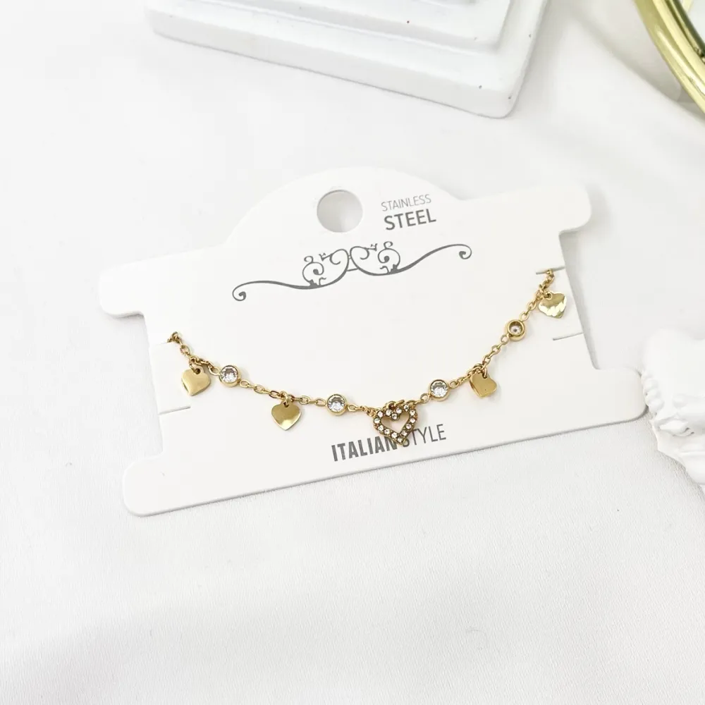 Cuore Vuoto -Bracciale in Acciaio con Chiusura - BAC-103-AA3469B