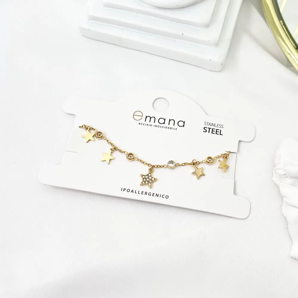 Stella-Bracciale in Acciaio con Chiusura - BAC-103-AA3473B