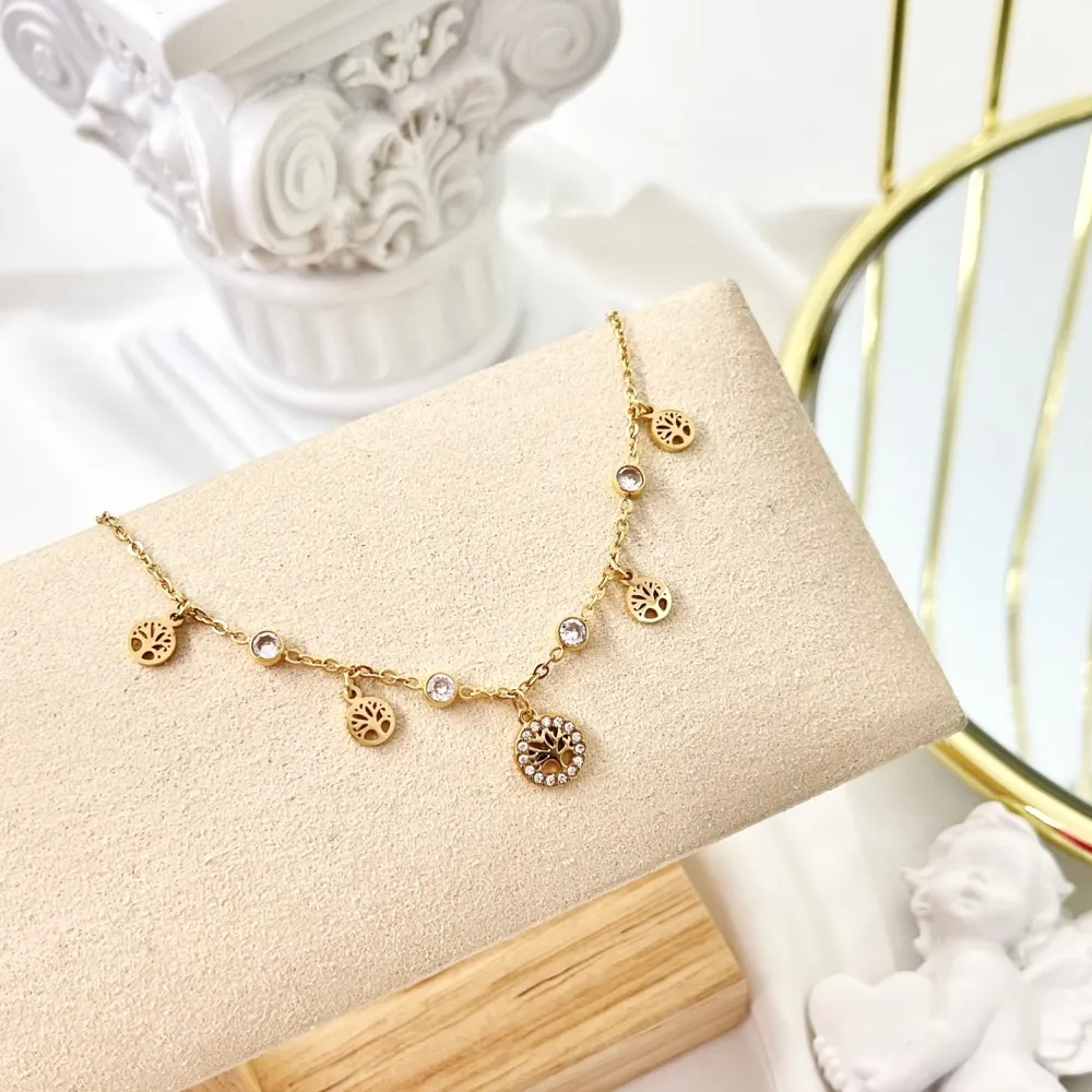 Albero della Vita -Bracciale in Acciaio con Chiusura - BAC-103-AA3477B