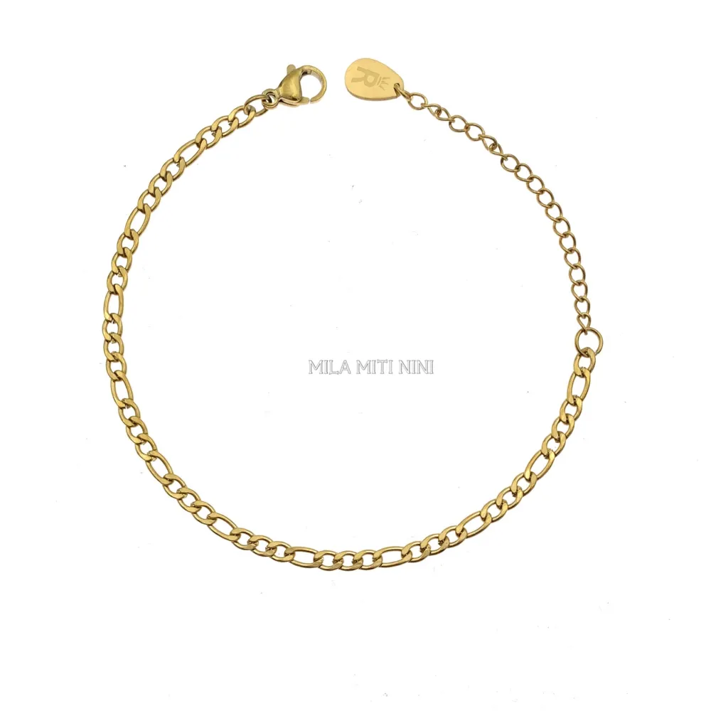 BAC413-2414-Catena 3mm-Bracciale in Acciaio - BAC413-2414