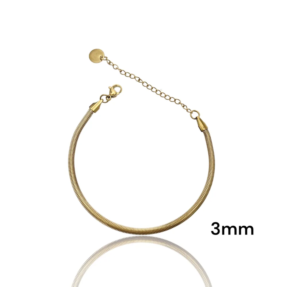 Serpente 3mm -Bracciale in Acciaio - BAC-413-3126