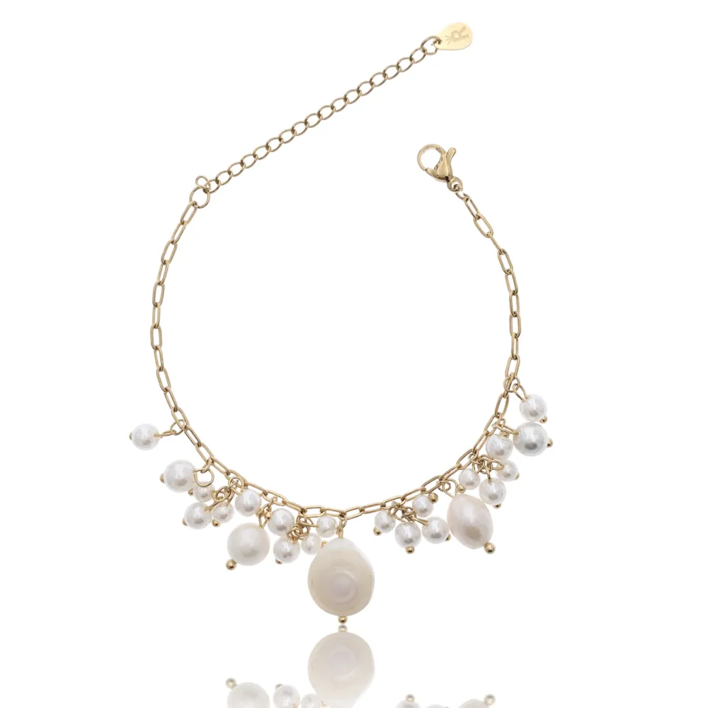 Perline Pendente-Bracciale in Acciaio - BAC-735-12