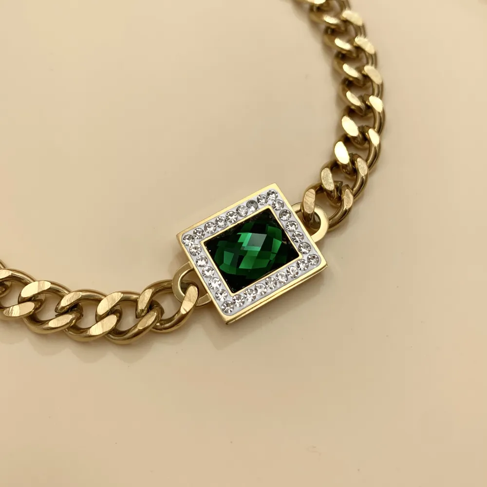 BAC7467-Groumette Rettangolo -Bracciale in Acciaio - BAC7467-Groumette Rettangolo -Bracciale in Acciaio