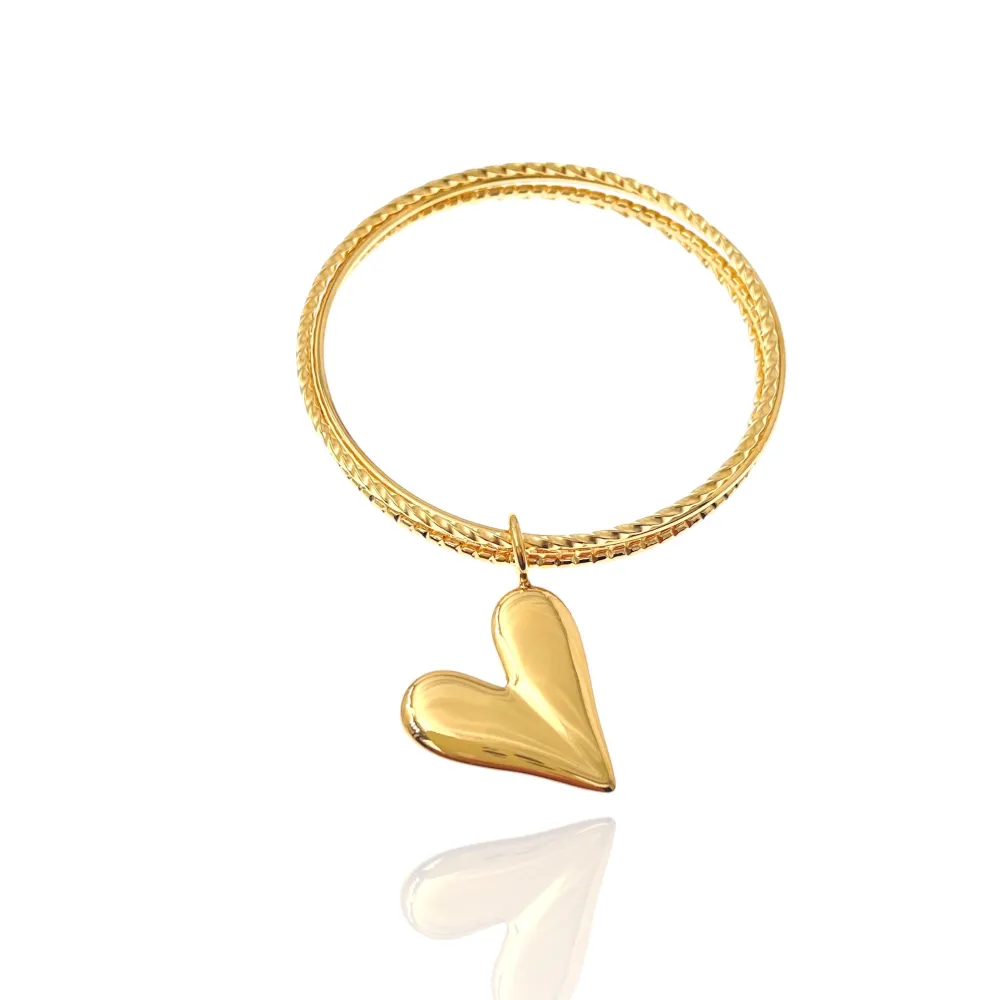 Cuore-Bracciali Multifili Rigidi in Acciaio - BAR-103-AA3366B