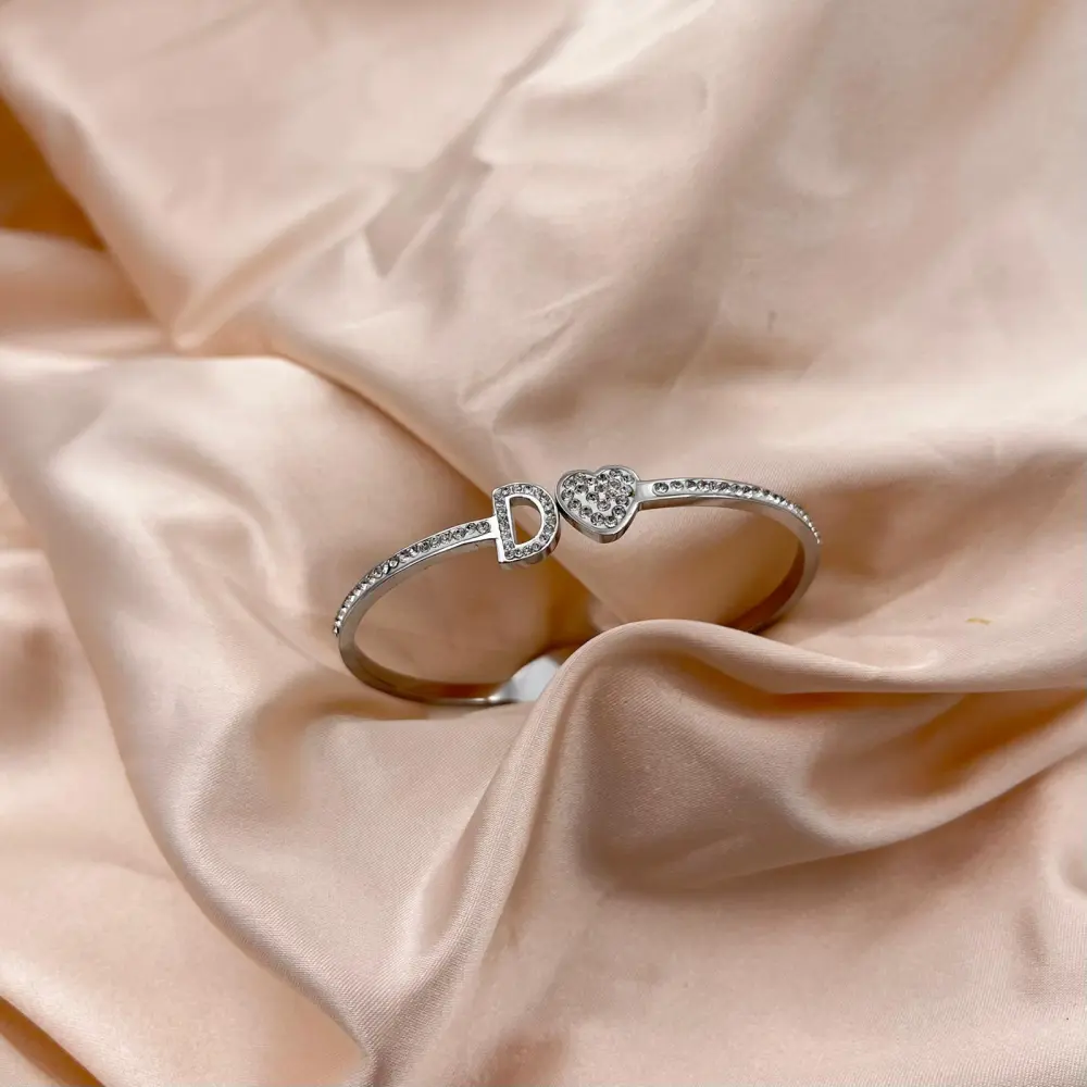 Iniziale-Bracciale Rigido in Acciaio - BAR413-1083