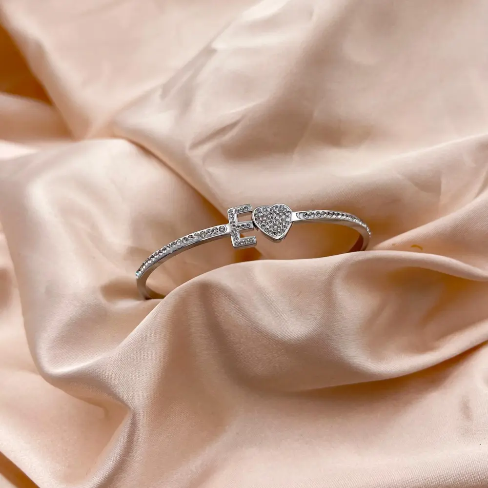 Iniziale-Bracciale Rigido in Acciaio - BAR413-1083