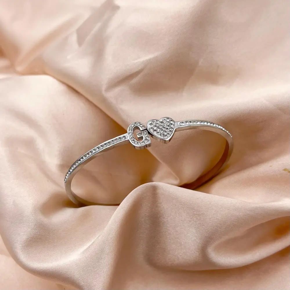 Iniziale-Bracciale Rigido in Acciaio - BAR413-1083