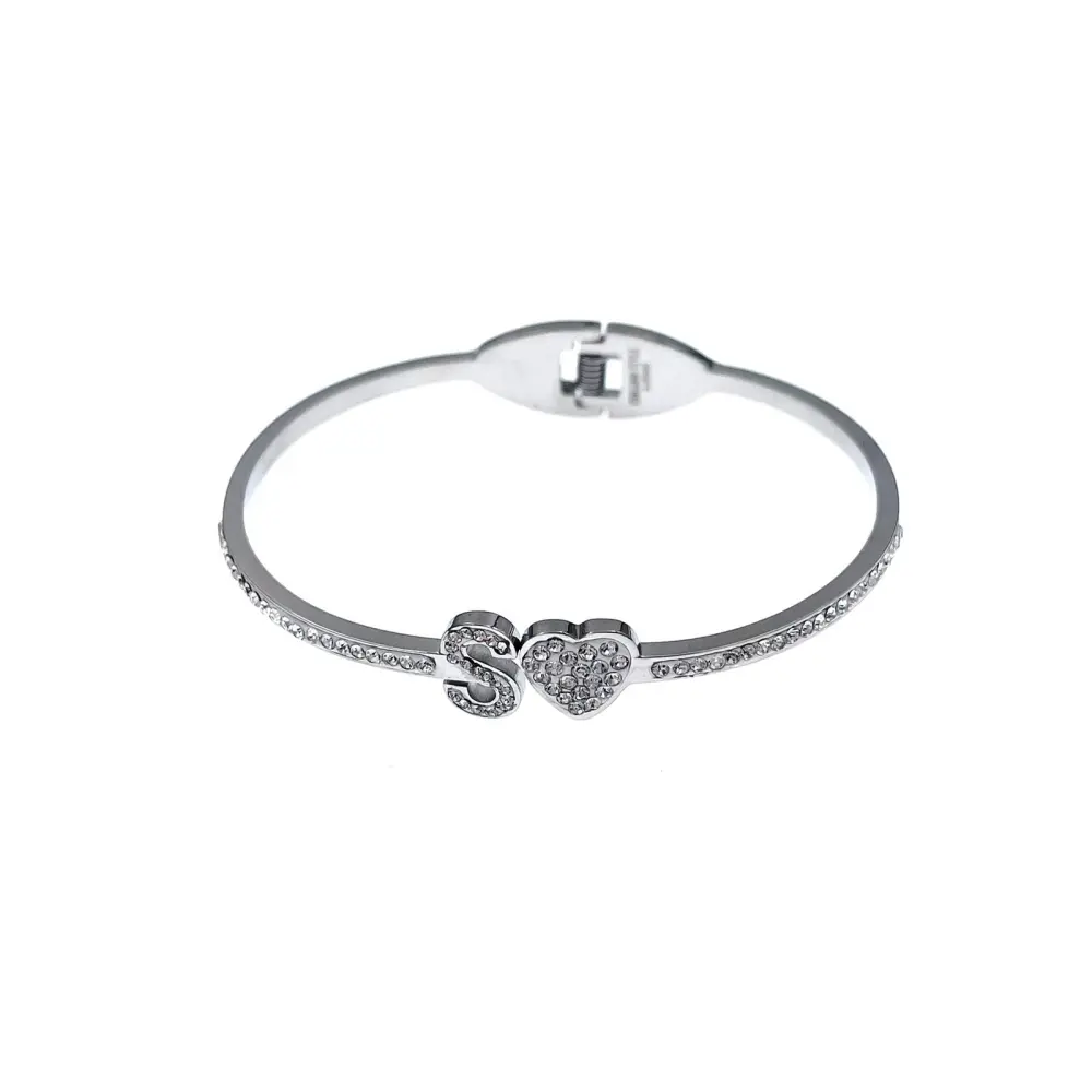 Iniziale-Bracciale Rigido in Acciaio - BAR413-1083