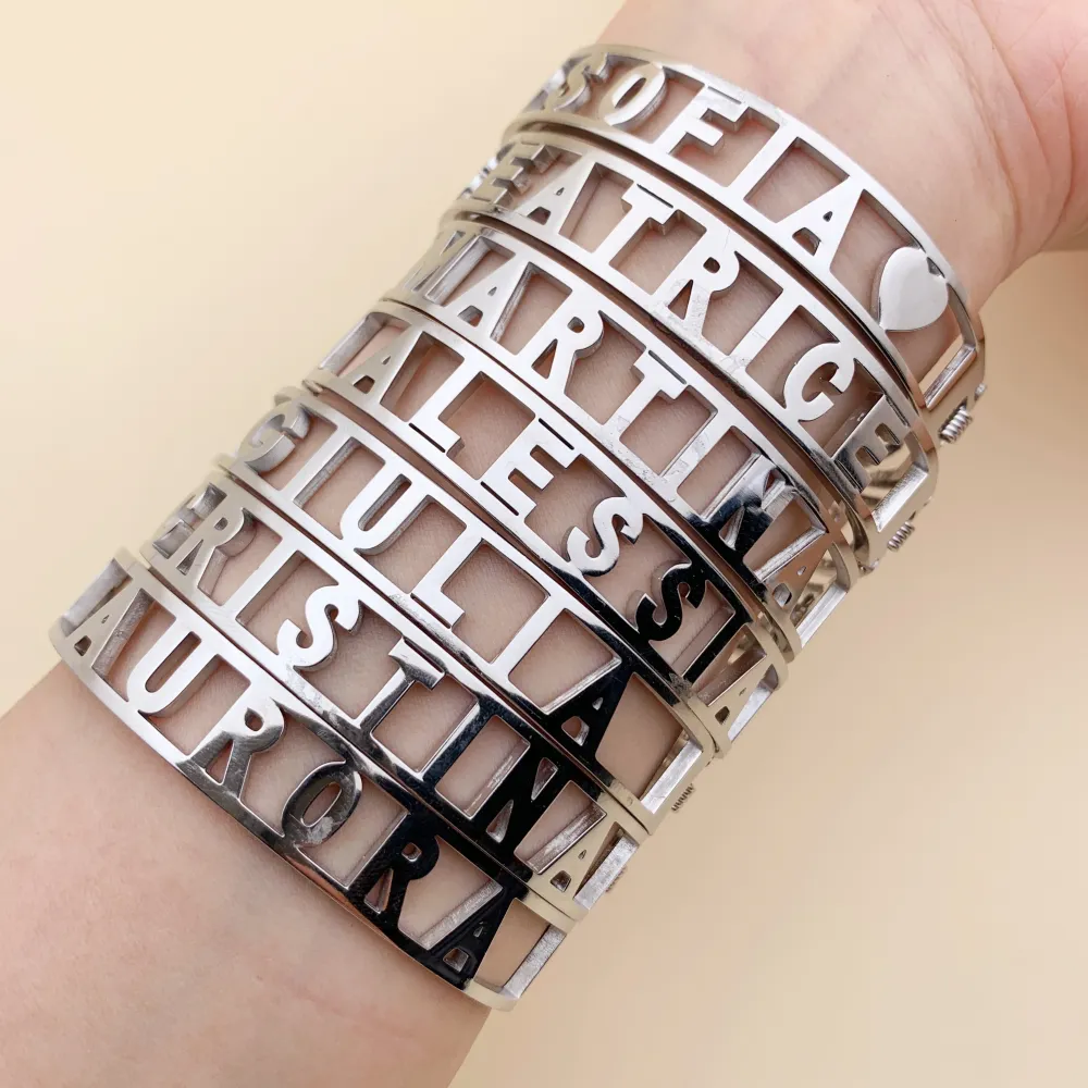 NOME-Bracciale Rigido in Acciaio - BAR413-67