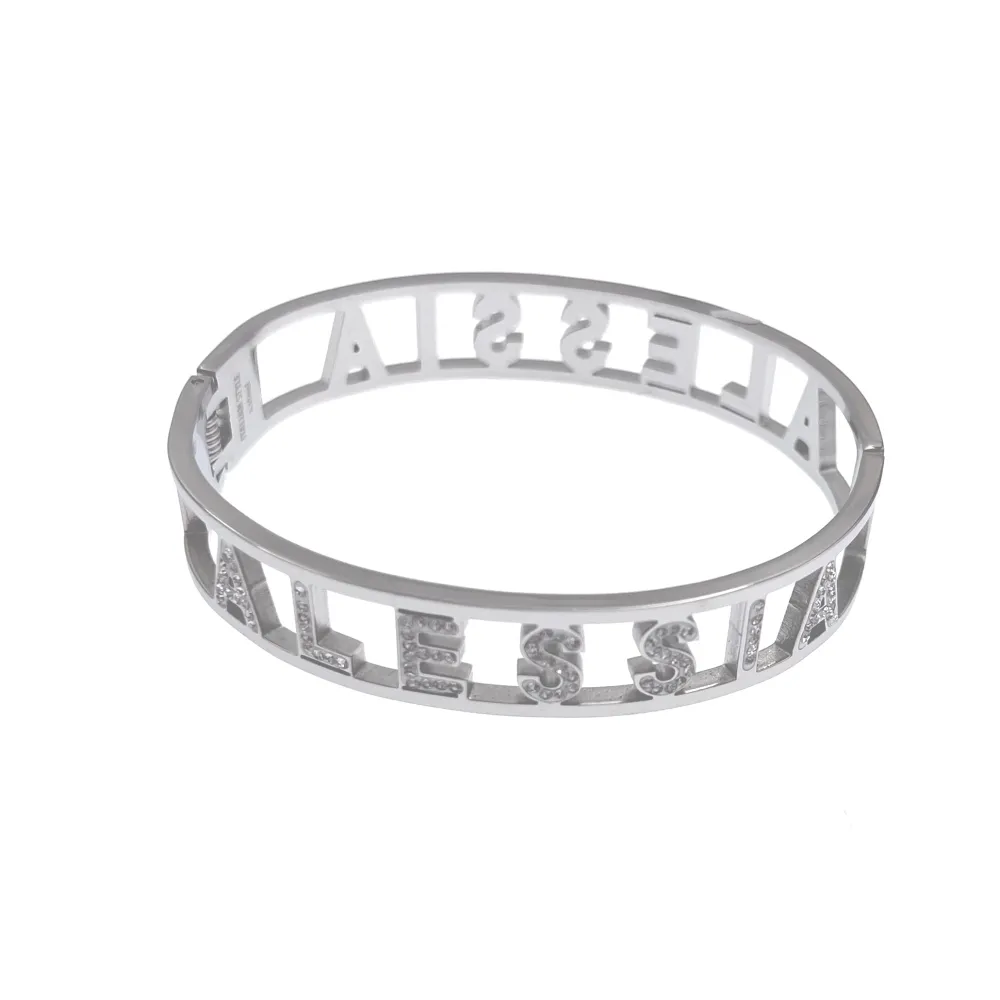 NOME-Bracciale Rigido in Acciaio - BAR413-67