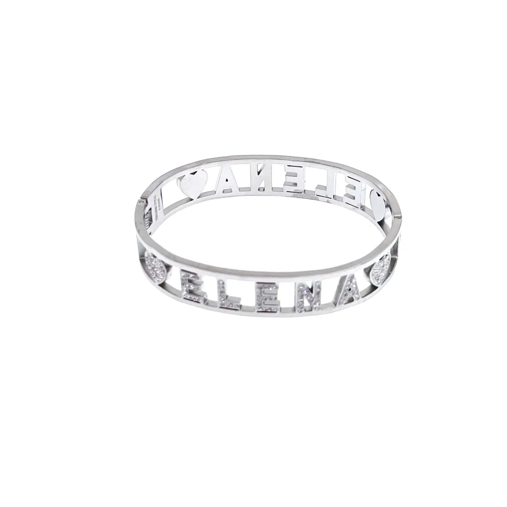 NOME-Bracciale Rigido in Acciaio - BAR413-67