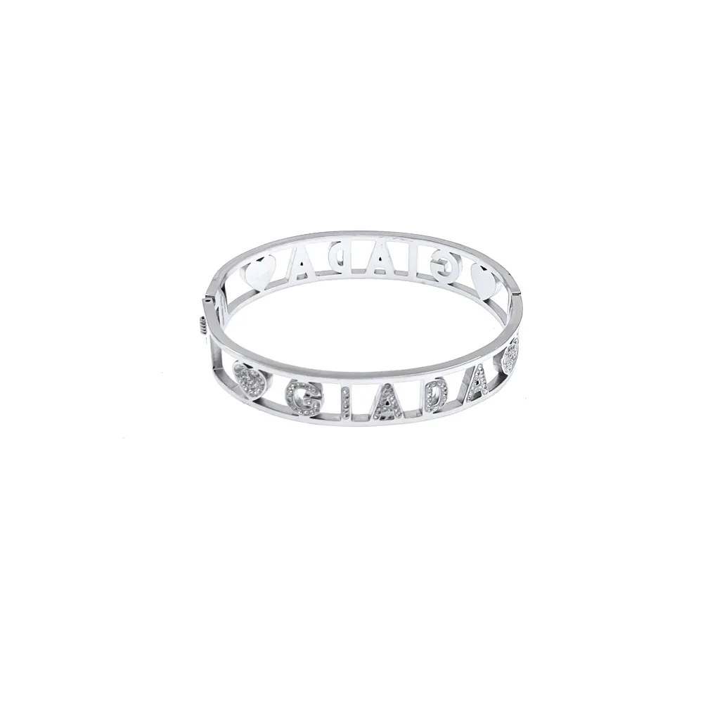 NOME-Bracciale Rigido in Acciaio - BAR413-67