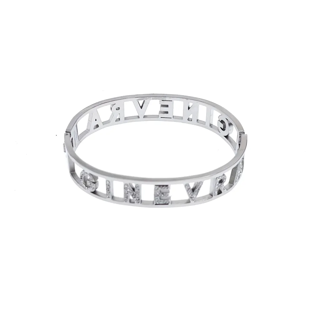 NOME-Bracciale Rigido in Acciaio - BAR413-67