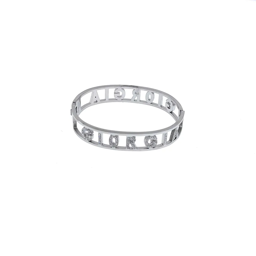 NOME-Bracciale Rigido in Acciaio - BAR413-67