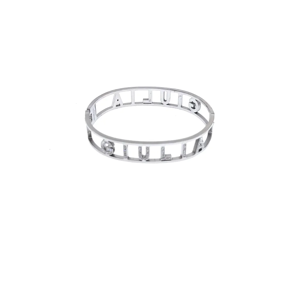 NOME-Bracciale Rigido in Acciaio - BAR413-67