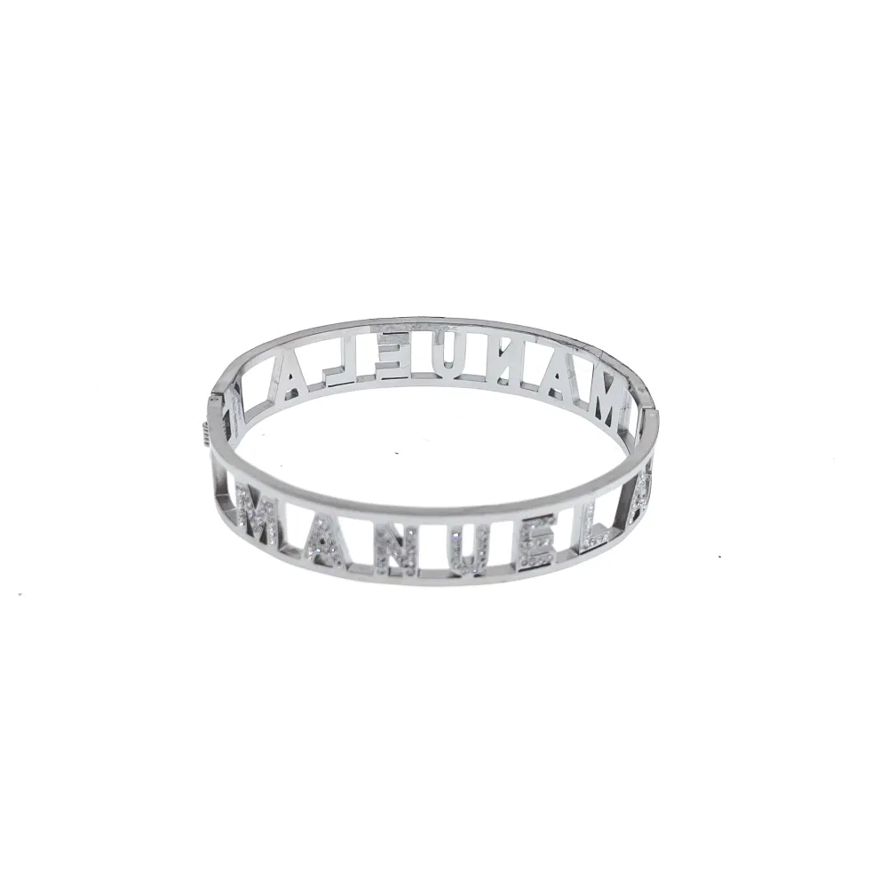 NOME-Bracciale Rigido in Acciaio - BAR413-67