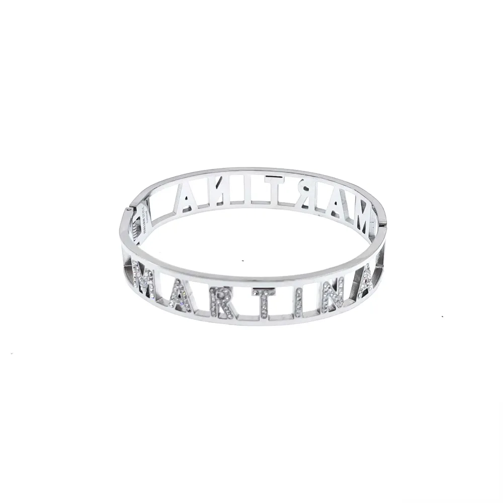 NOME-Bracciale Rigido in Acciaio - BAR413-67