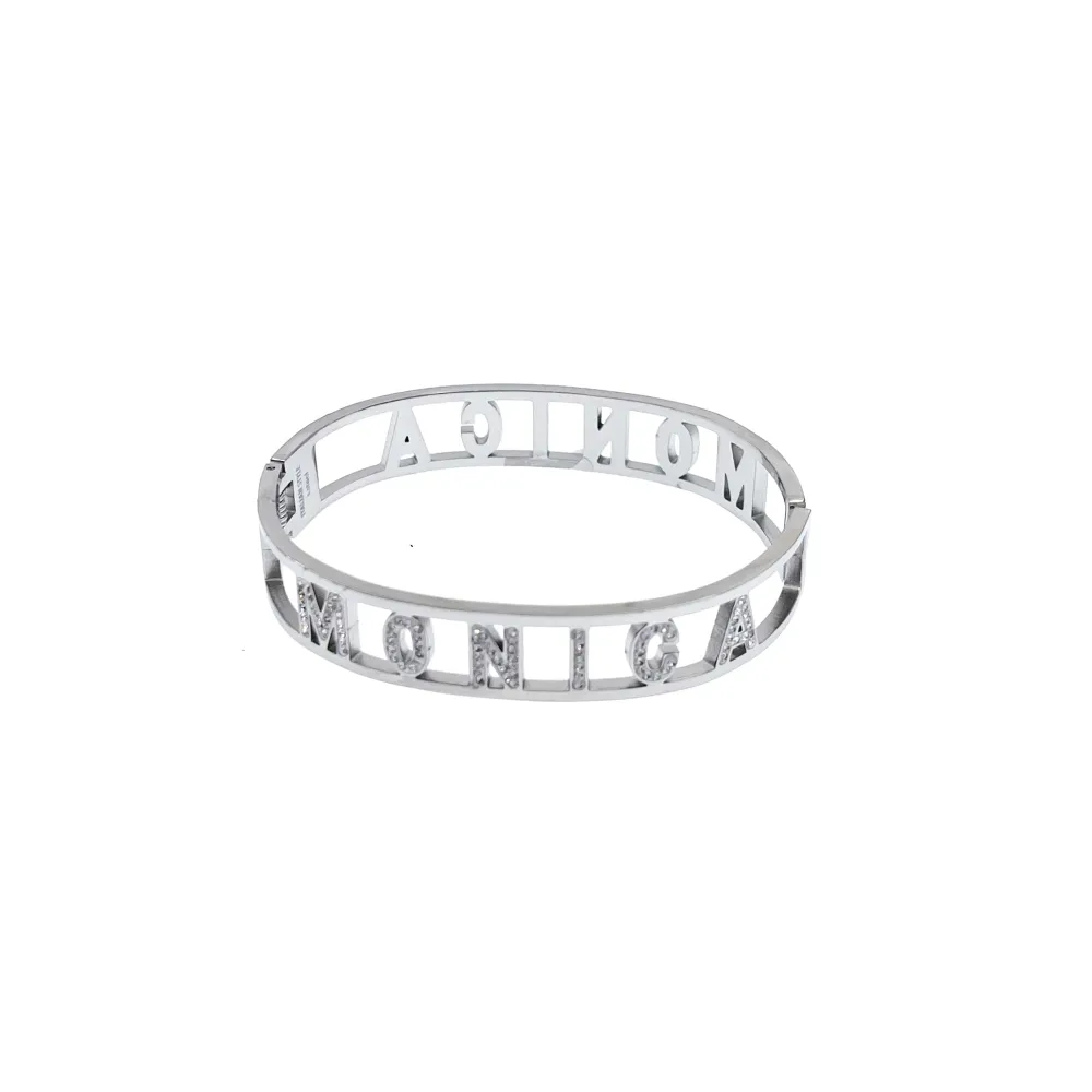 NOME-Bracciale Rigido in Acciaio - BAR413-67