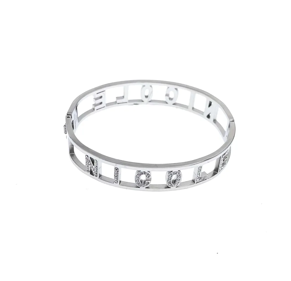 NOME-Bracciale Rigido in Acciaio - BAR413-67