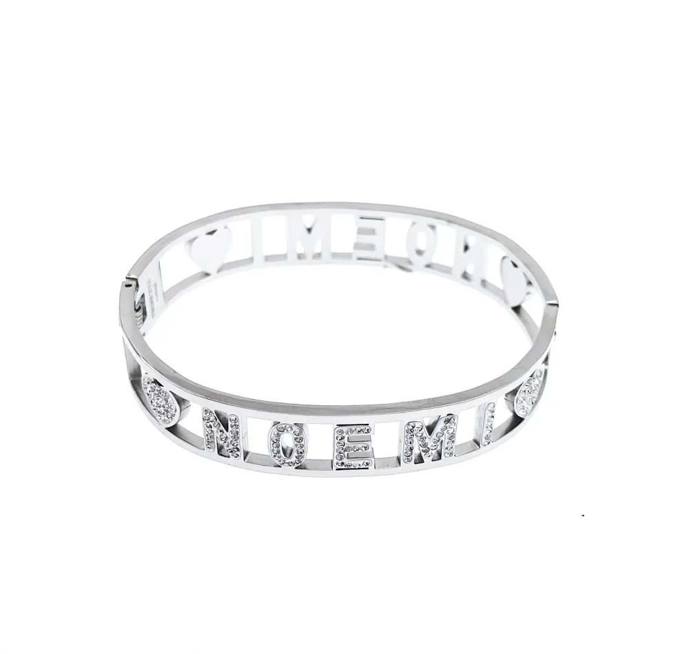 NOME-Bracciale Rigido in Acciaio - BAR413-67