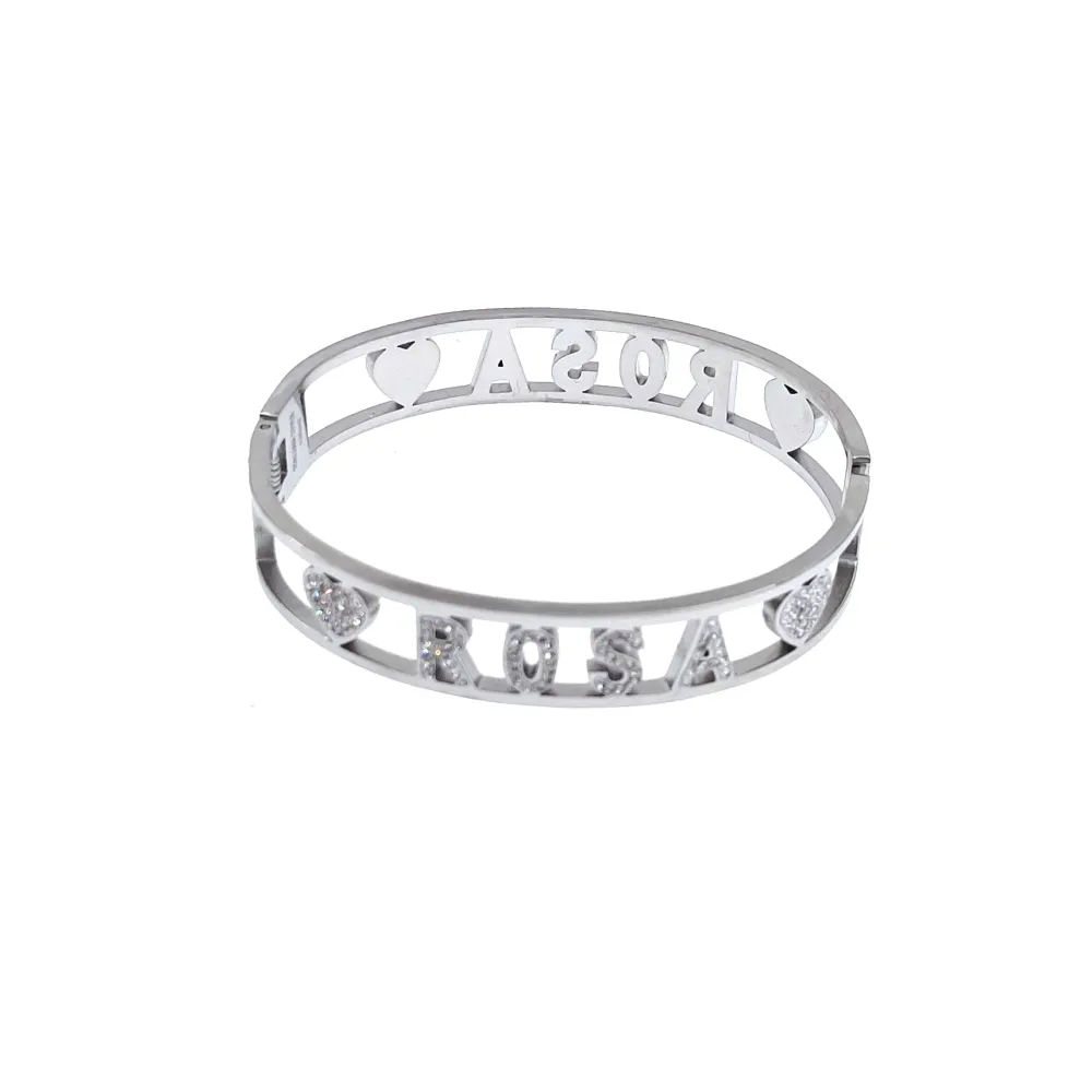 NOME-Bracciale Rigido in Acciaio - BAR413-67