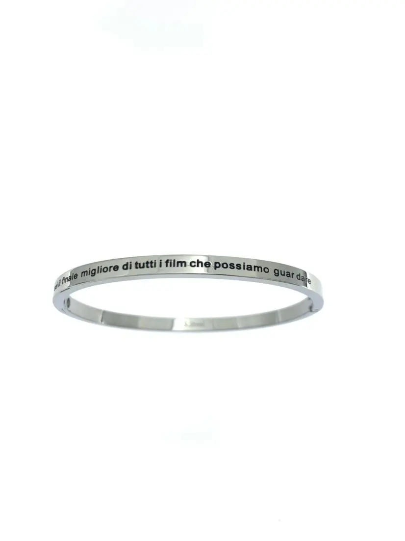 Bracciale rigido con le frasi da 1 a 27-Bracciale in Acciaoo - BAR-413-B60-1