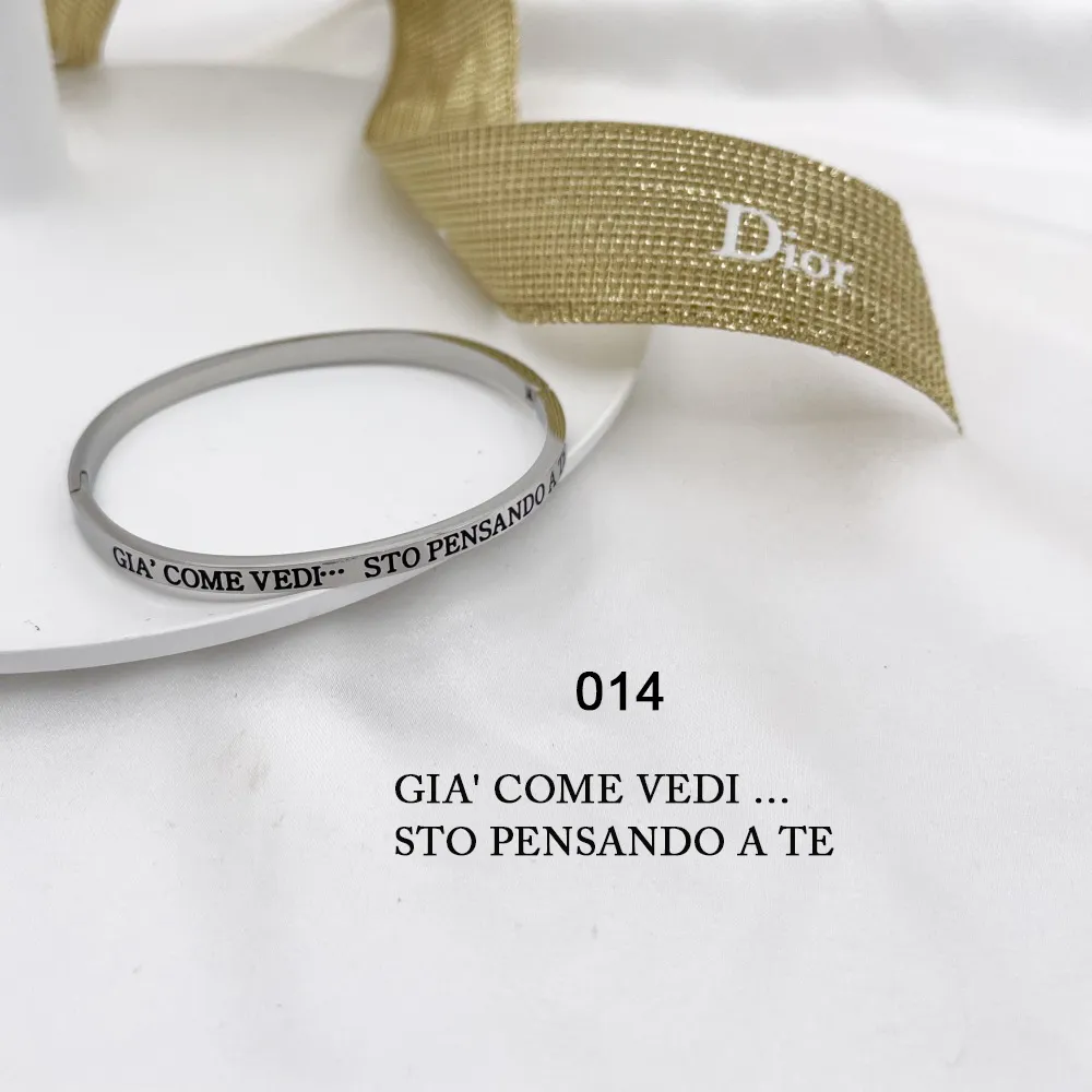 Bracciale rigido con le frasi da 1 a 27-Bracciale in Acciaoo - BAR-413-B60-1