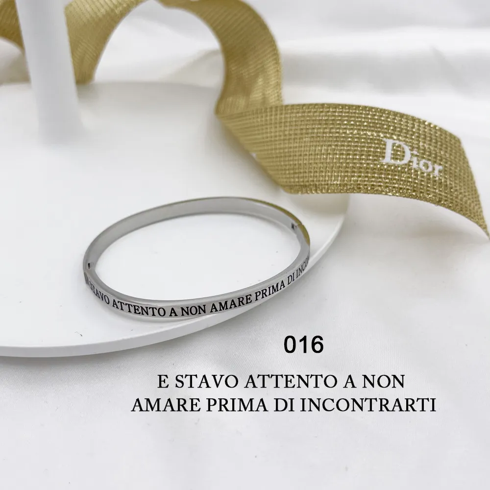 Bracciale rigido con le frasi da 1 a 27-Bracciale in Acciaoo - BAR-413-B60-1