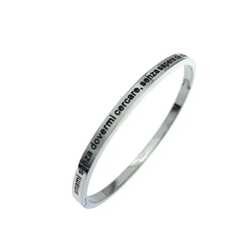 Bracciale rigido con le frasi da 1 a 27-Bracciale in Acciaoo - BAR-413-B60-1