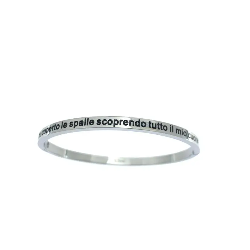 Bracciale rigido con le frasi da 1 a 27-Bracciale in Acciaoo - BAR-413-B60-1