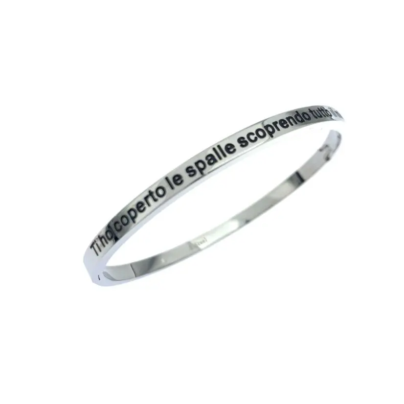 Bracciale rigido con le frasi da 1 a 27-Bracciale in Acciaoo - BAR-413-B60-1