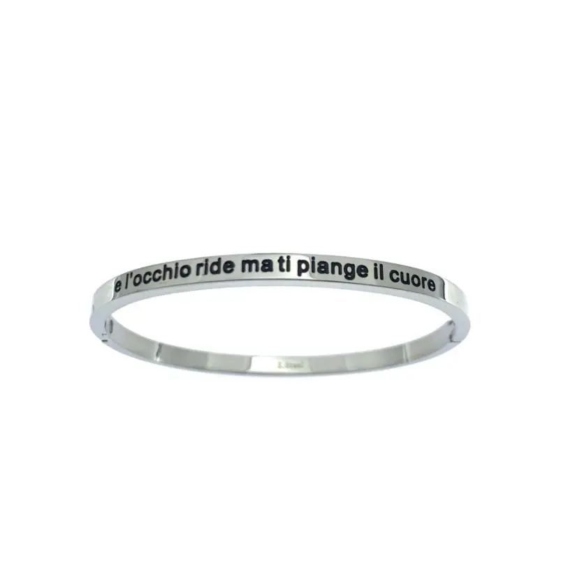 Bracciale rigido con le frasi da 1 a 27-Bracciale in Acciaoo - BAR-413-B60-1