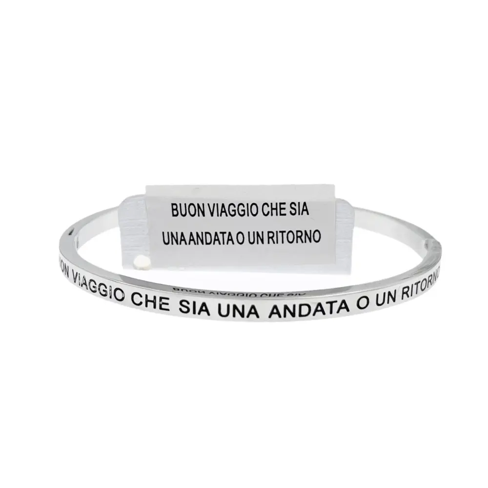 Bracciale rigido con le frasi da 1 a 27-Bracciale in Acciaoo - BAR-413-B60-1
