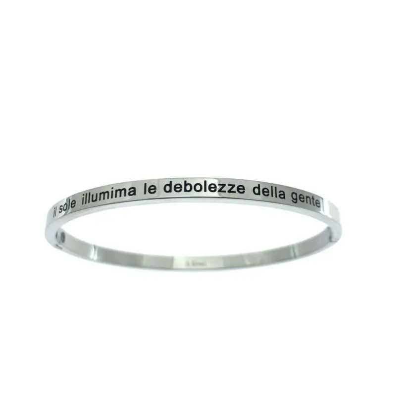 Bracciale rigido con le frasi da 1 a 27-Bracciale in Acciaoo - BAR-413-B60-1