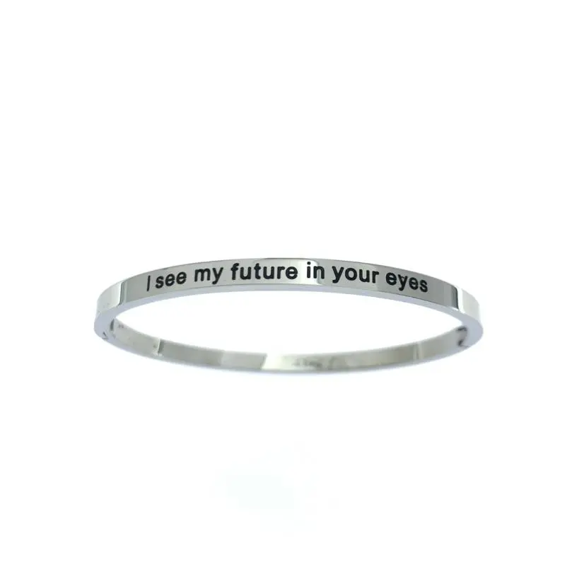 Bracciale rigido con le frasi da 1 a 27-Bracciale in Acciaoo - BAR-413-B60-1