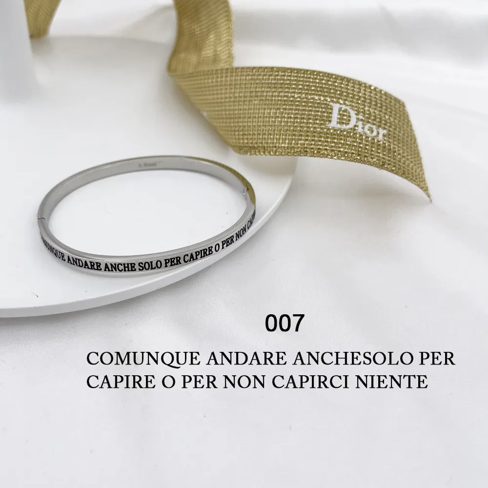 Bracciale rigido con le frasi da 1 a 27-Bracciale in Acciaoo - BAR-413-B60-1