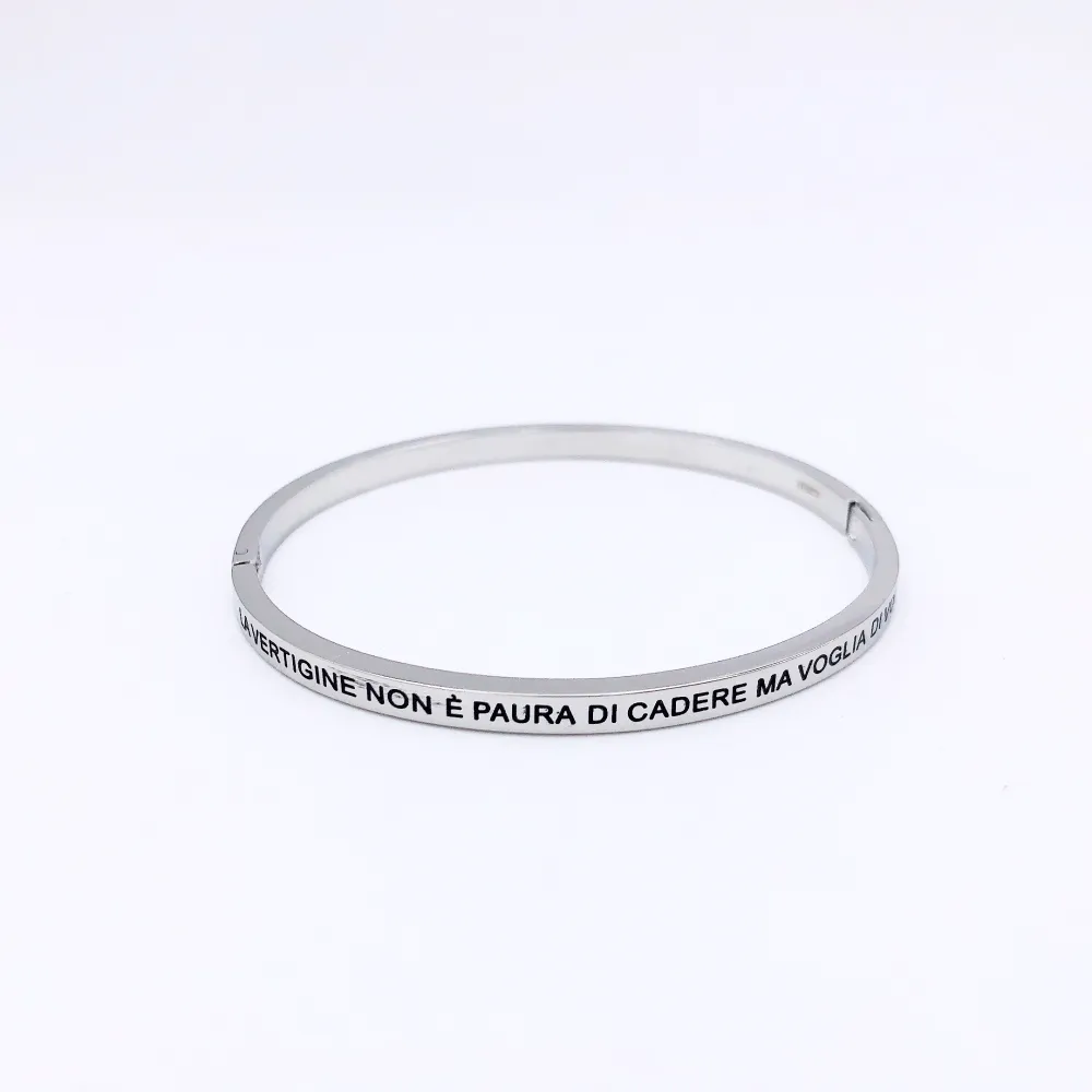 Bracciale rigido con le frasi da 1 a 27-Bracciale in Acciaoo - BAR-413-B60-1