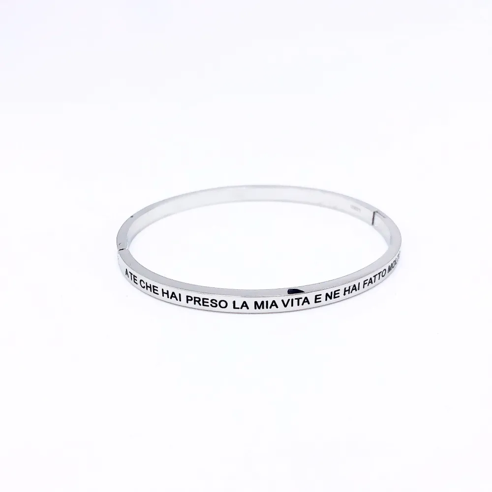 Bracciale rigido con le frasi da 1 a 27-Bracciale in Acciaoo - BAR-413-B60-1