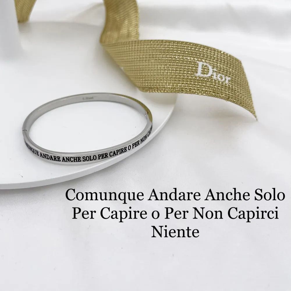 Bracciale a Catena in Acciaio - BAR7751-Scritte da N.1 a 25- Bracciale Rigido in Acciaio