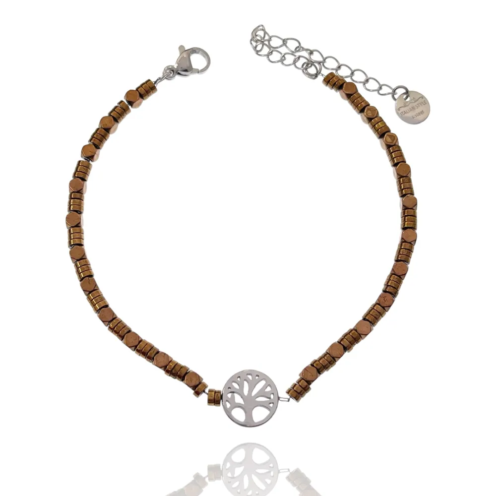 Albero della Vita-Bracciale in Acciaio da Uomo - BAU-103-AA2516B 4mm