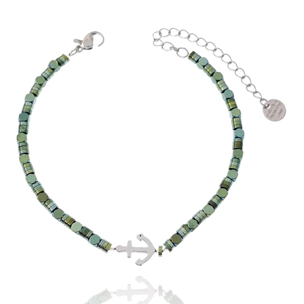 Ancora 4mm-Bracciale in Acciaio da Uomo - BAU-103-AA2518B 4mm