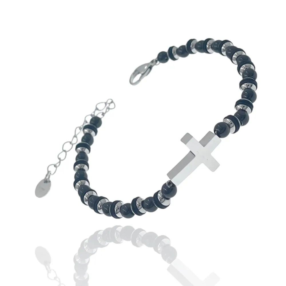 Croce-Bracciale da Uomo in Acciaio - BAU-208-287