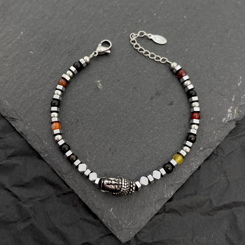 Buddha-Bracciale in Acciaio con Chiusura - BAU-600-274 4mm