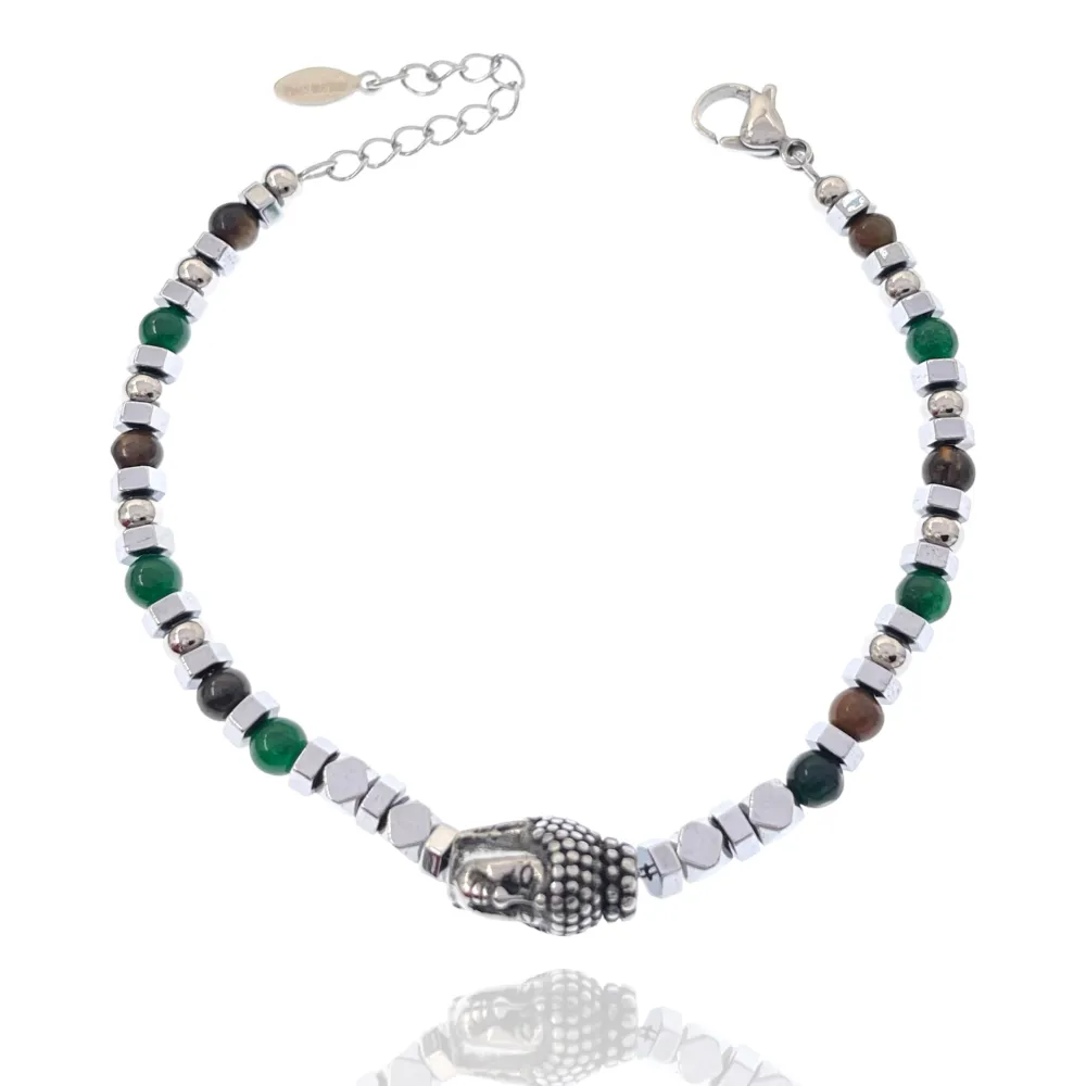 Buddha-Bracciale in Acciaio con Chiusura - BAU-600-274 4mm